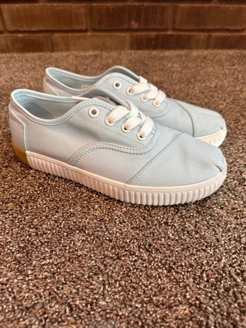 TOMS Cordones Indio Light Blue Canvas Sneakers - Women's Size 7.5